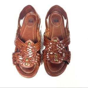 FRYE Woven Boho Open Toe Sandal EUC 6.5